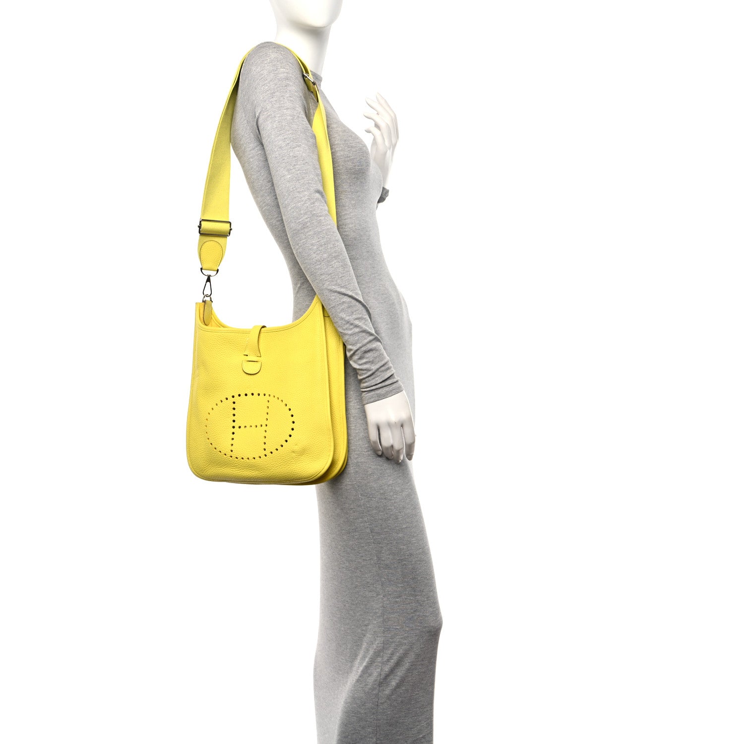 Hermes Taurillon Clemence Evelyne III PM Lime 2 of 10