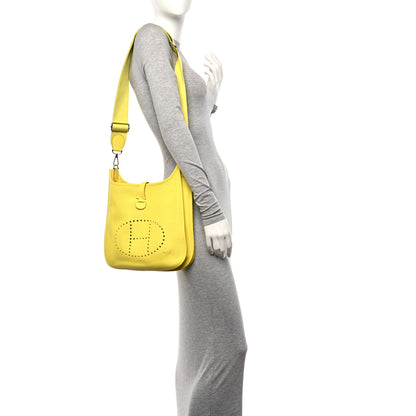 Hermes Taurillon Clemence Evelyne III PM Lime 2 of 10