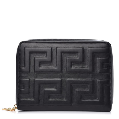 Versace Calfskin Stitched Donna iPad Case Black 1 of 10