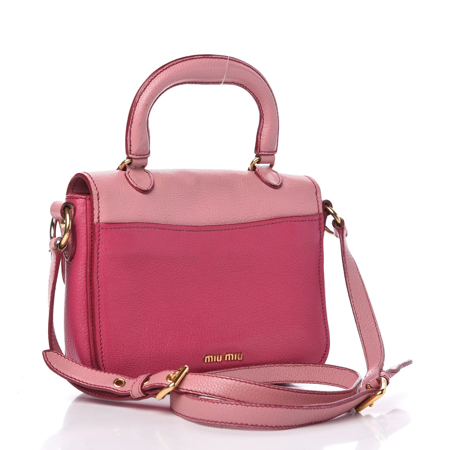 Goatskin Madras Shoulder Bag Rosa Peonia