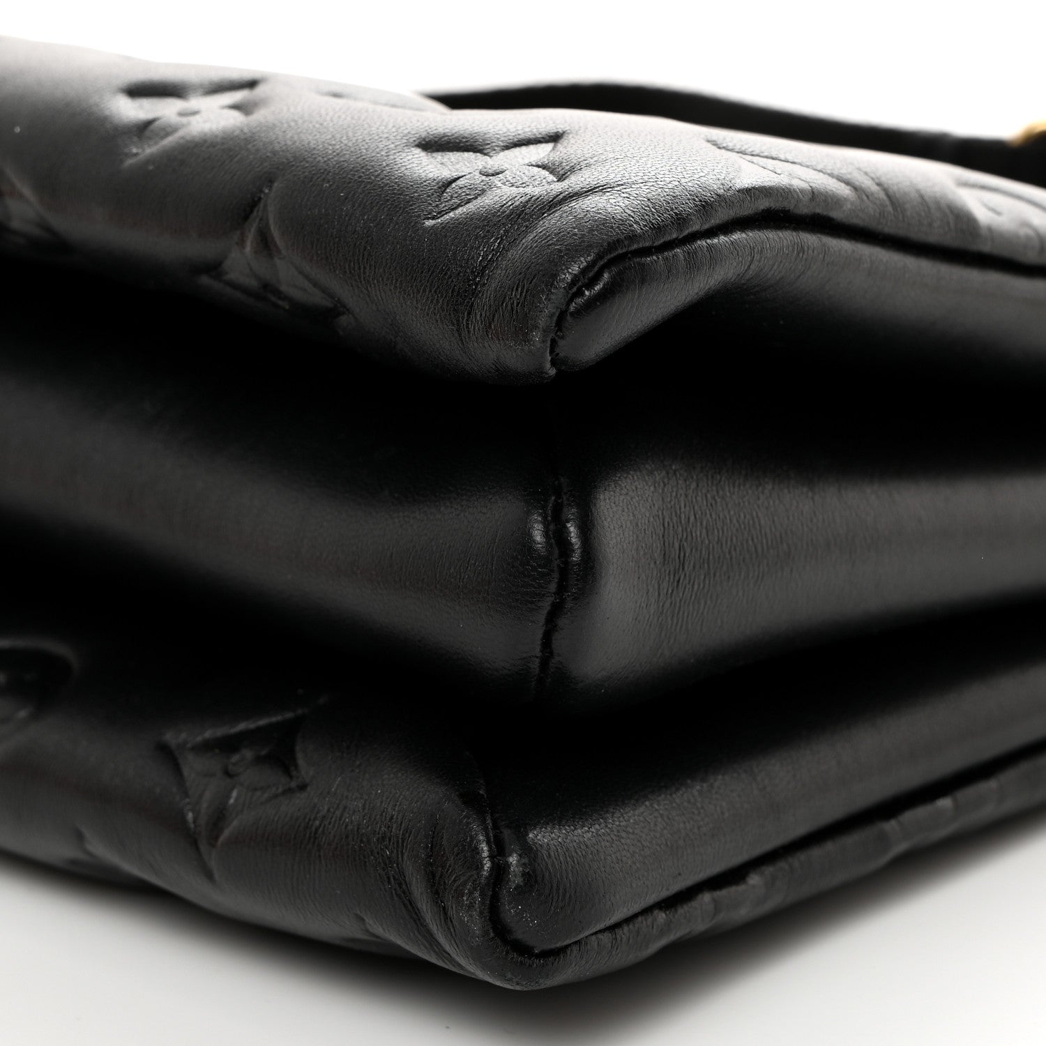 Louis Vuitton Lambskin Embossed Monogram Coussin PM Black 9 of 9