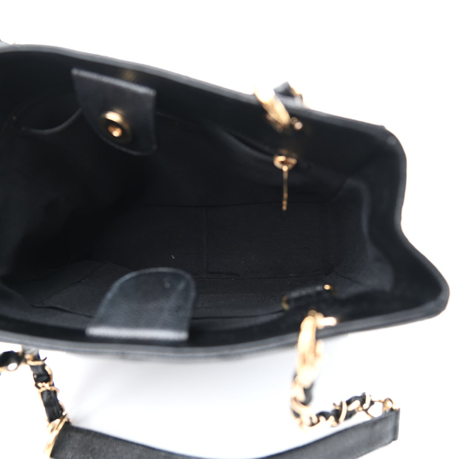 Chanel Caviar Quilted Petit Shopping Tote PST Black 5 of 9