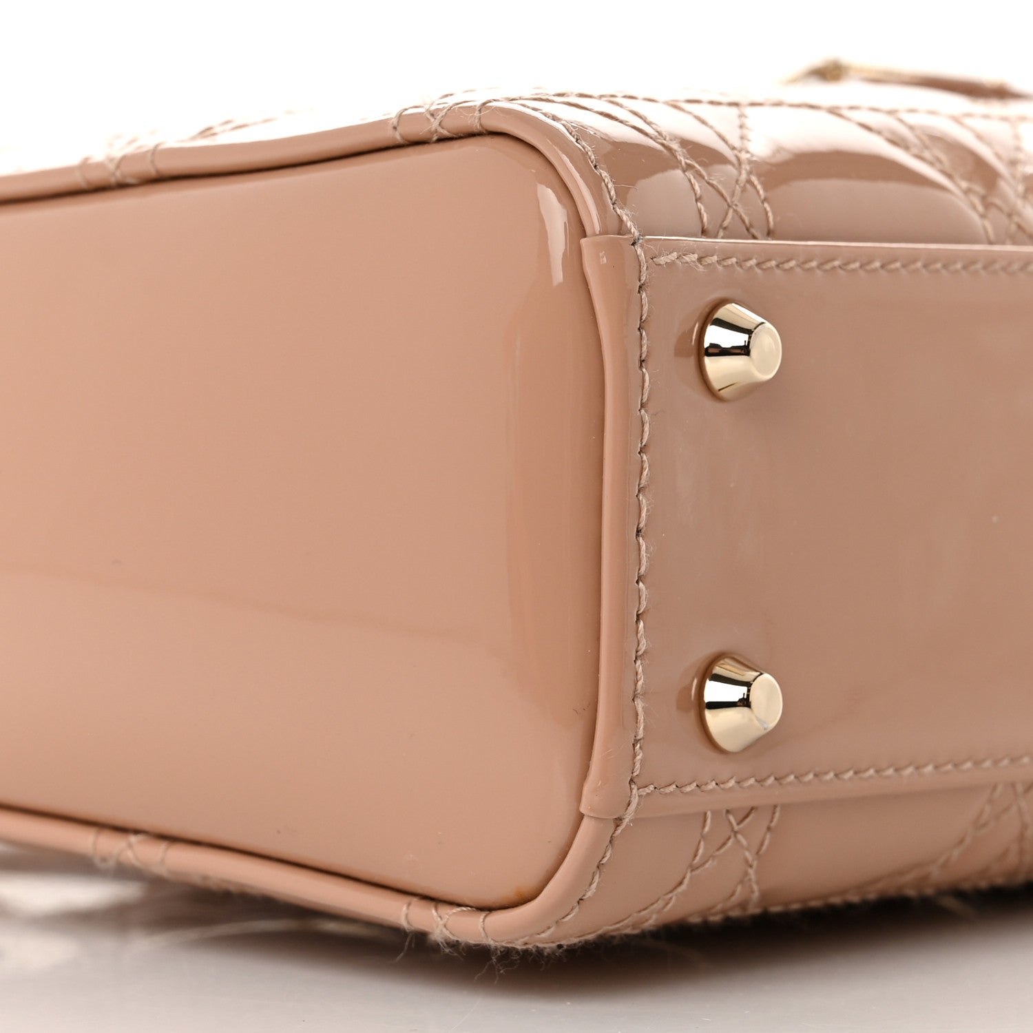 Christian Dior Patent Cannage Mini Lady Dior Light Pink 9 of 12