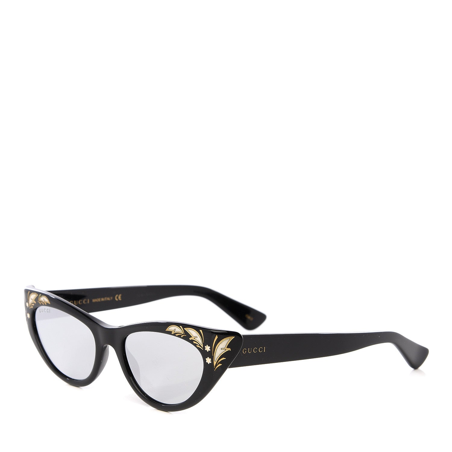 Gucci Acetate Cat Eye GG0089S Sunglasses Black 1 of 8