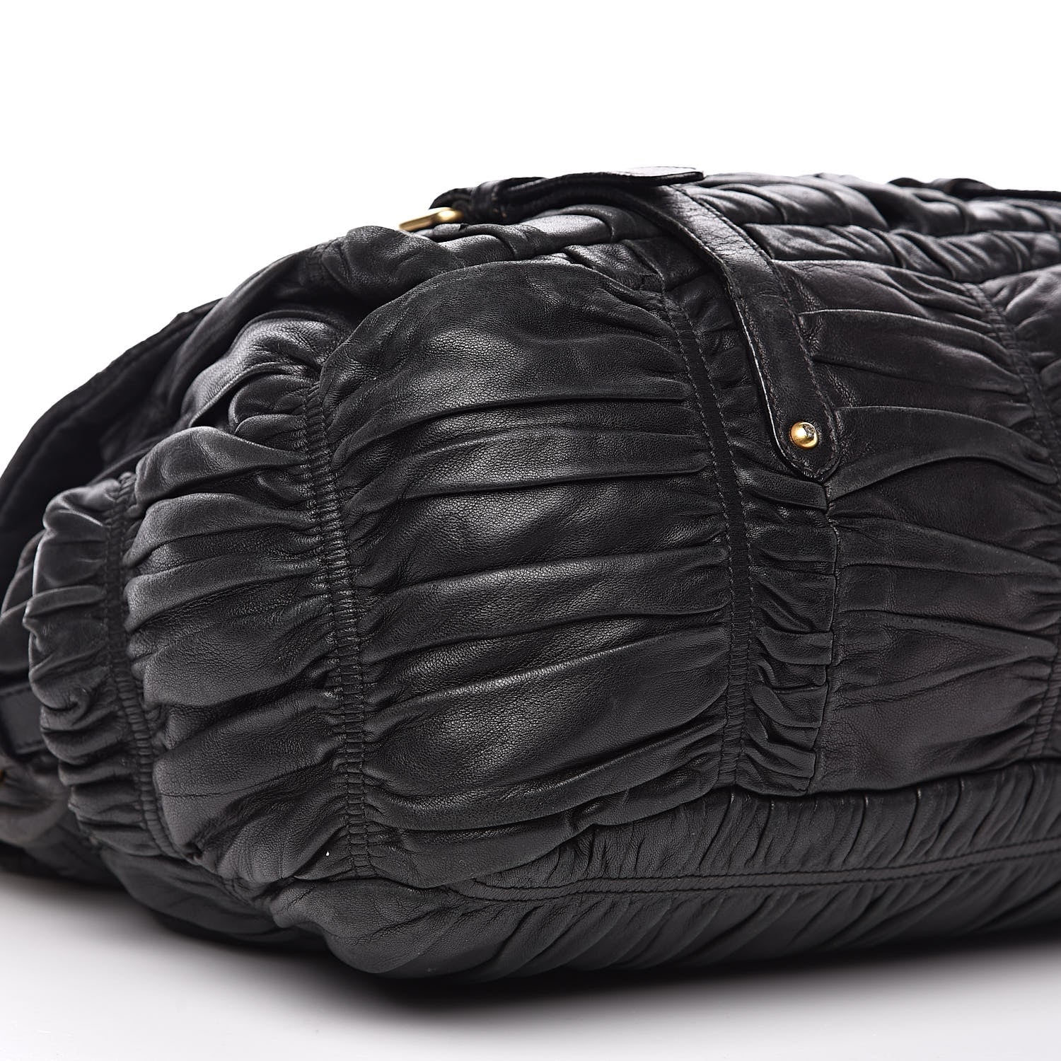 Prada Nappa Gaufre Messenger Tote Black 8 of 15