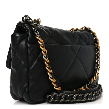 Chanel Lambskin Quilted Medium Chanel 19 Flap Black 3 of 10