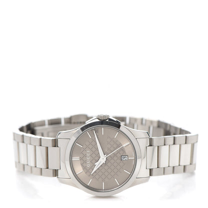 Gucci Stainless Steel 27mm G-Timeless Quartz Watch Brown 2 of 5