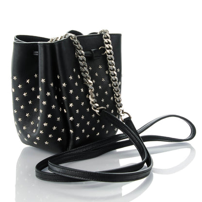 Saint Laurent Calfskin Small Star Studded Emmanuelle Bucket Bag Black 3 of 7
