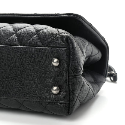 Chanel Caviar Lizard Quilted Mini Coco Handle Flap Black Khaki 9 of 9