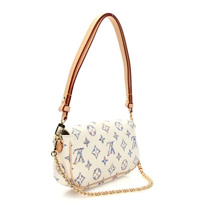 Louis Vuitton Monogram Tweed Jacquard Ivy Wallet On Chain Multicolor White 3 of 9