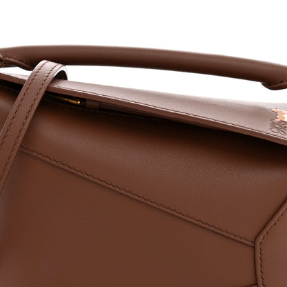 Loewe X SUNA FUJITA Satin Calfskin Mini Hamster Puzzle Edge Bag Havana 7 of 9