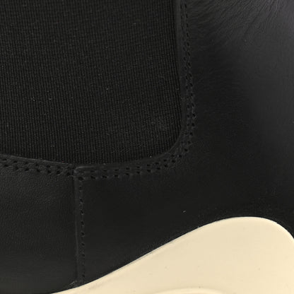 Bottega Veneta Calfskin The Tire Chelsea Boots 36 Black Sea Salt 10 of 11