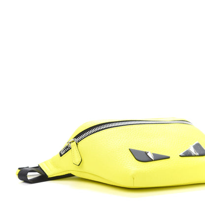 Fendi Cuoio Romano Fluo Metal Bug Eyes Kids Belt Bag Giallo Fluo Black 8 of 10