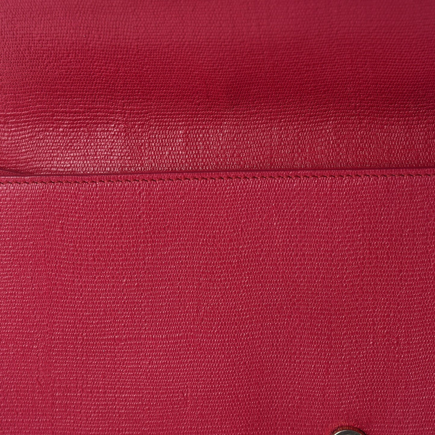 Textured Calfskin Y Ligne Clutch Fuchsia