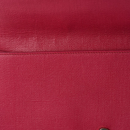 Saint Laurent Textured Calfskin Y Ligne Clutch Fuchsia 12 of 13