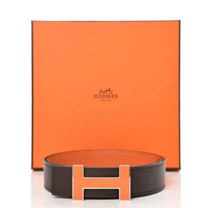 Hermes Swift Togo 32mm Quizz H Belt 90 Chocolate Orange 14 of 14