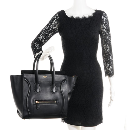 Celine Smooth Calfskin Mini Luggage Black 2 of 8