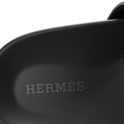 Hermes Calfskin Womens Chypre Sandals 35.5 Black 8 of 10