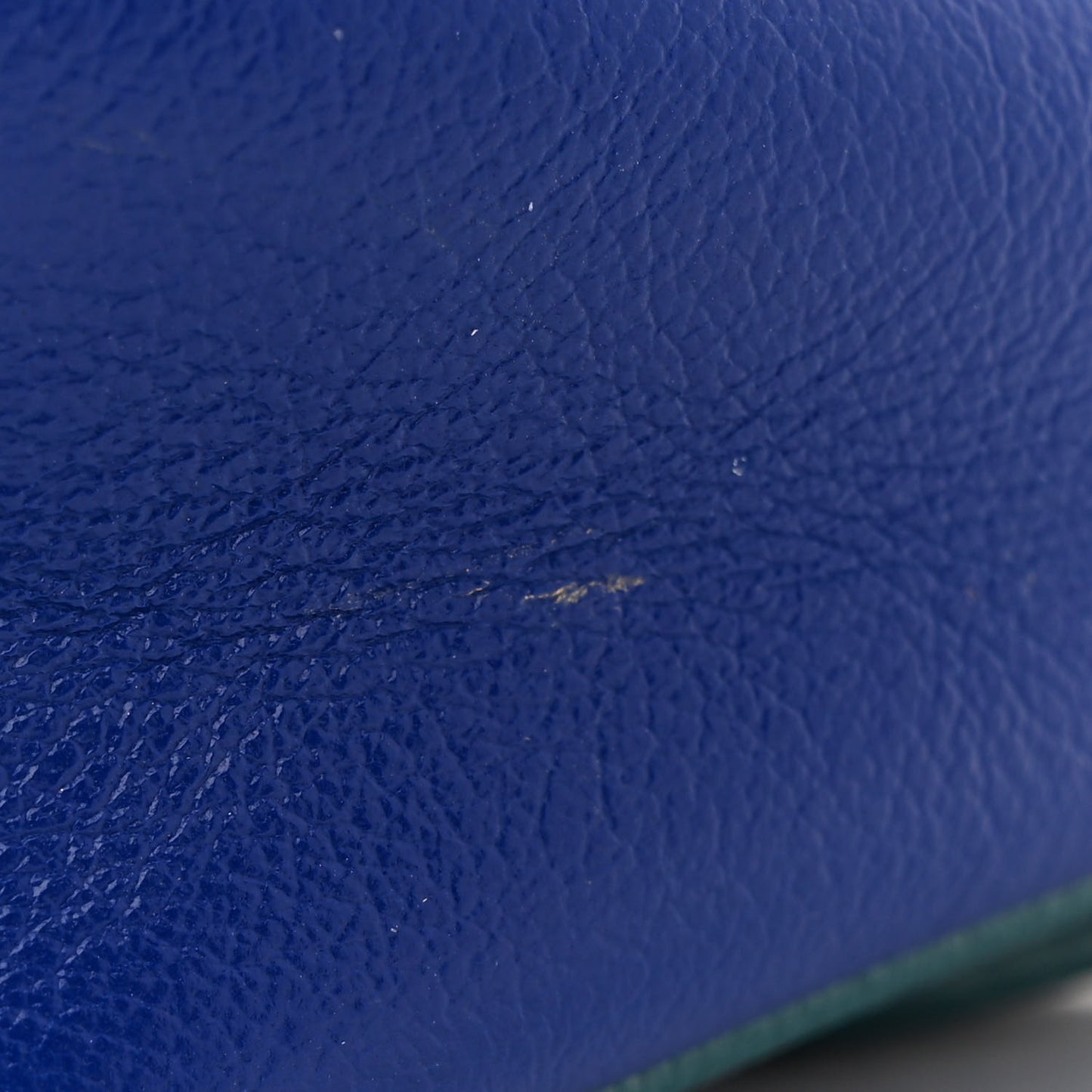 Azalea Calfskin Enamel Matelasse Diagonal Super Mini Torchon GG Marmont Shoulder Bag Imperial Blue Pavone