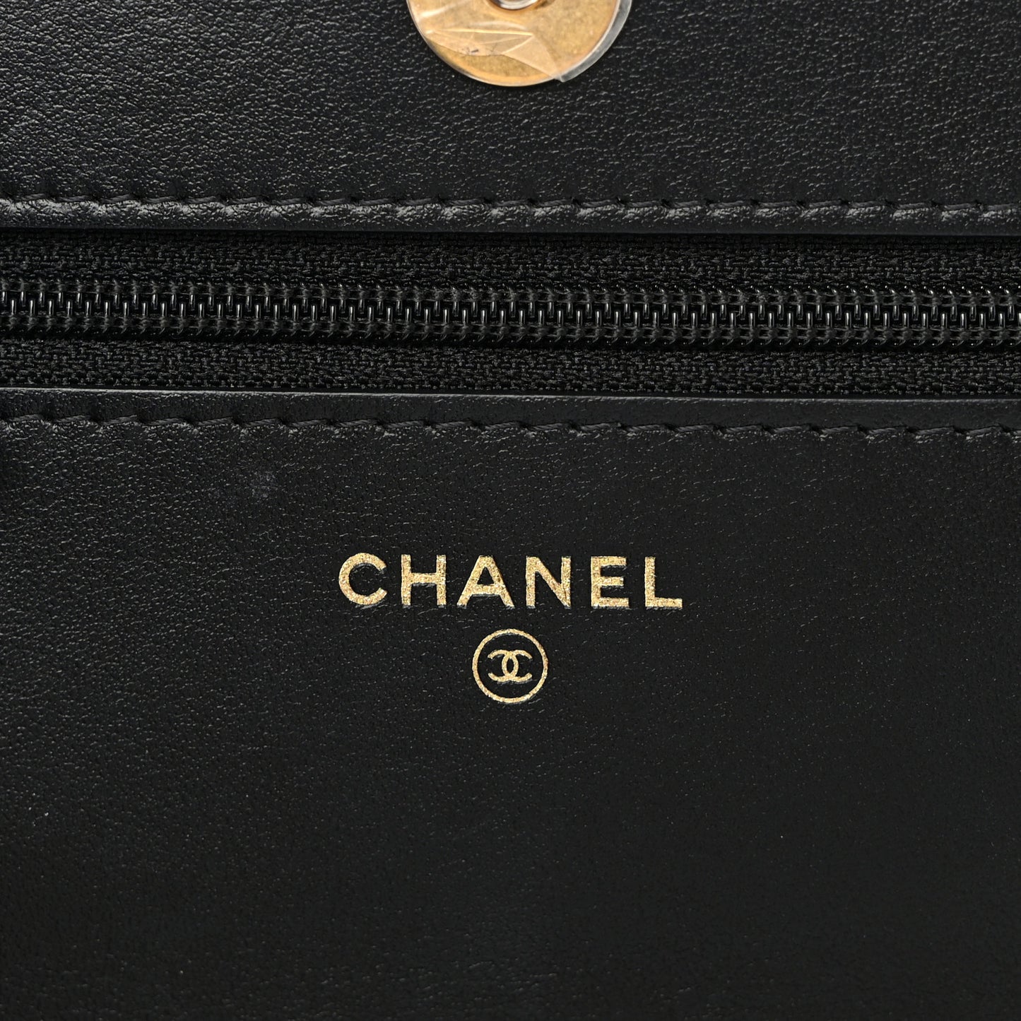 Tweed Quilted Chanel 19 Wallet On Chain WOC Black Navy Gold