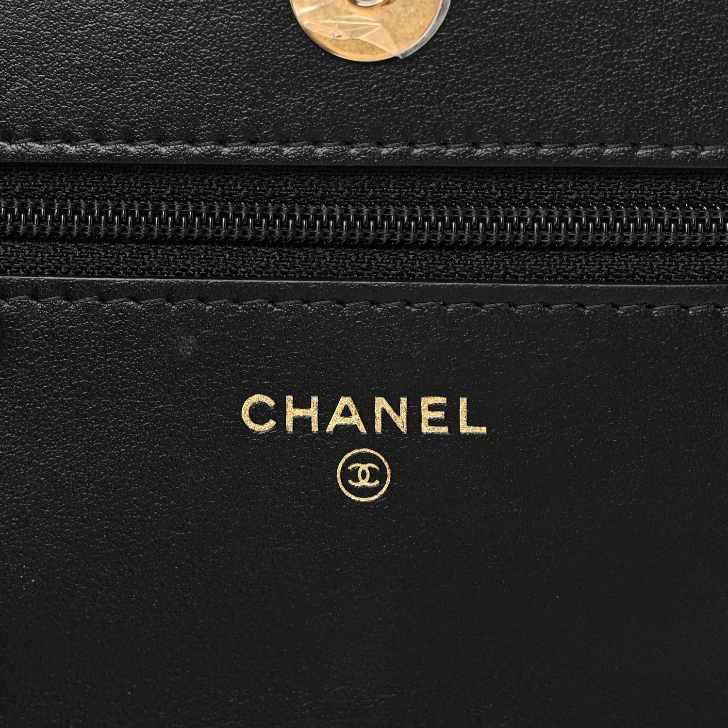 Chanel Tweed Quilted Chanel 19 Wallet On Chain WOC Black Navy Gold 6 of 11