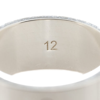 Gucci Sterling Silver 8mm Signature Band Ring 51 5.75 5 of 7