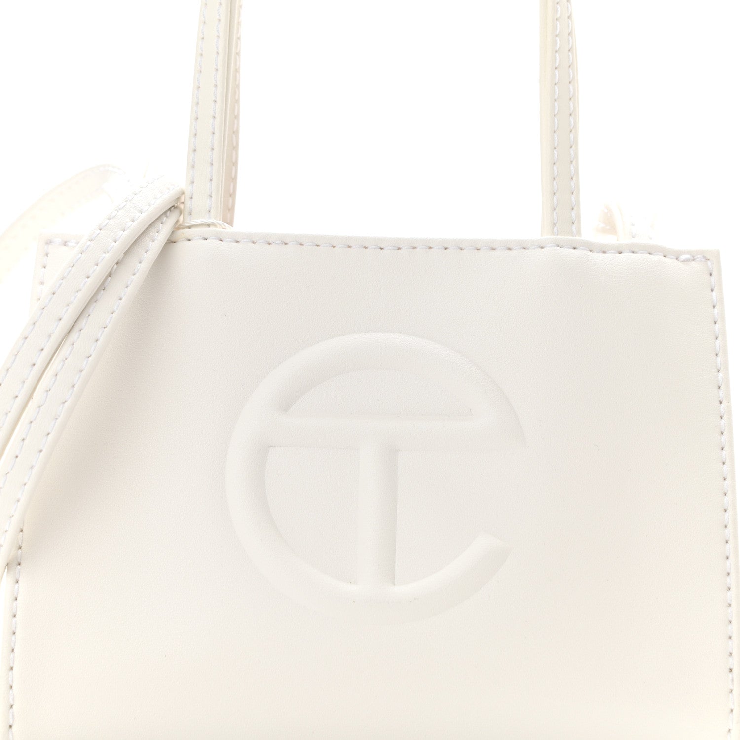 Telfar Vegan Leather Small Shopping Bag White 7 of 7
