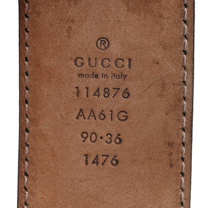 Gucci Guccissima Signature Interlocking G 40mm Belt 90 36 Black 3 of 7