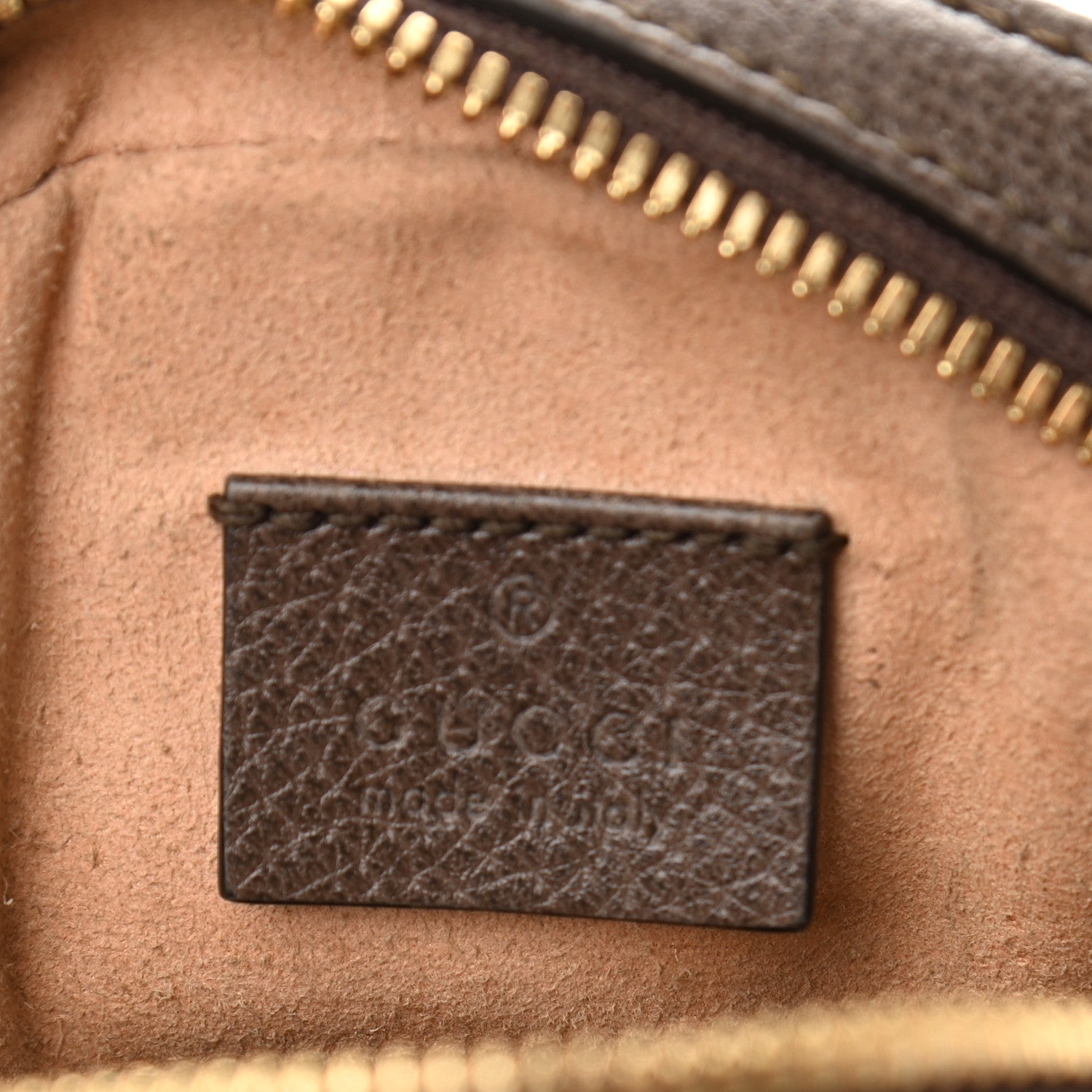 Gucci GG Supreme Monogram Web Mini Ophidia Round Shoulder Bag Brown 6 of 10