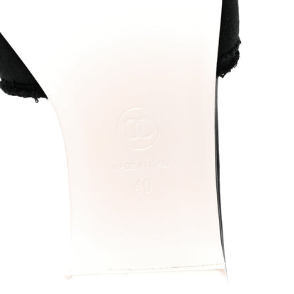 Chanel Jersey Knit CC Mules 40 Black 6 of 10