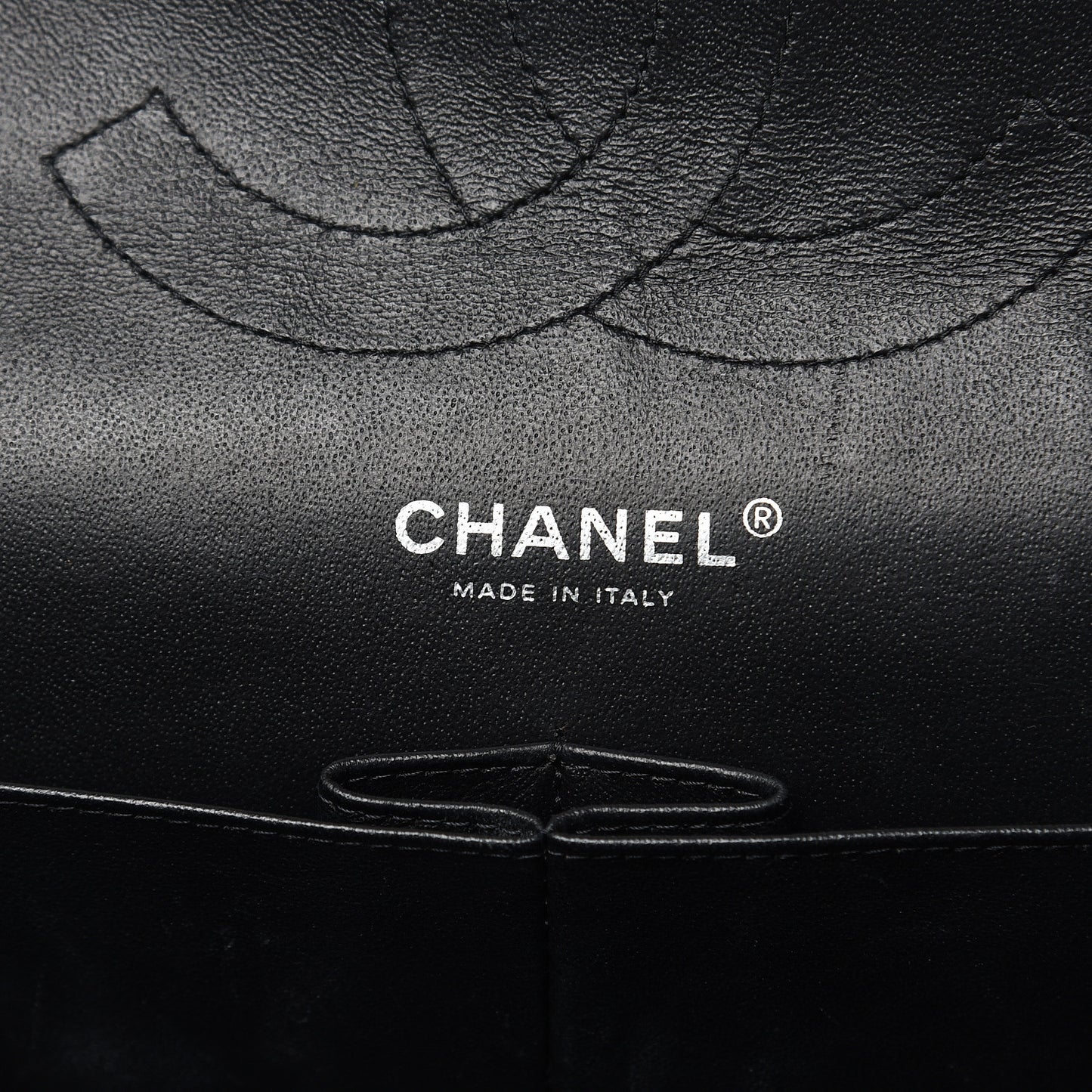 Patent Quilted Jumbo Double Flap Black