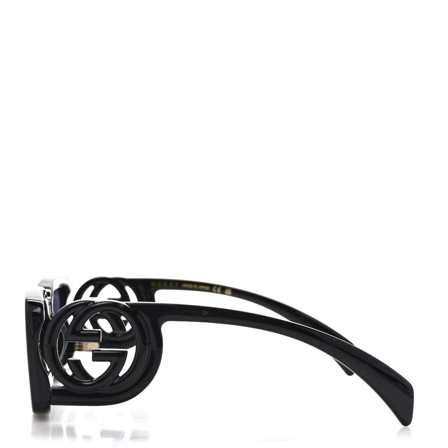 Acetate Chaise Rectangle Frame Sunglasses GG1325S Black