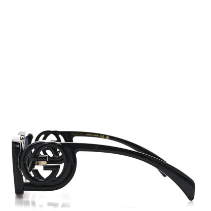 Gucci Acetate Chaise Rectangle Frame Sunglasses GG1325S Black 3 of 8