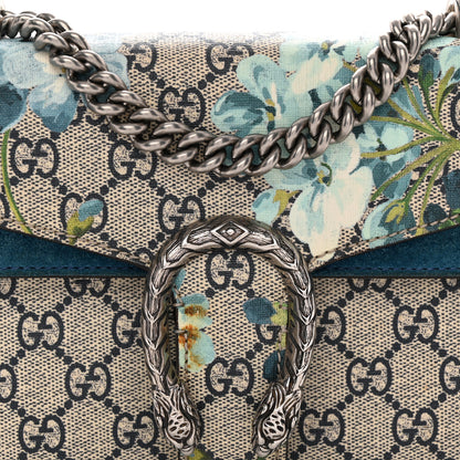 Gucci GG Supreme Monogram Blooms Mini Dionysus Shoulder Bag Beige Navy Vintage Blue 8 of 13