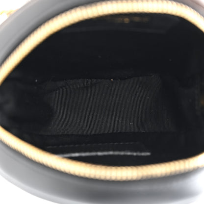 Saint Laurent Calfskin Matelasse Chevron Quilted Baby Round Vinyle Belt Bag Black 5 of 10