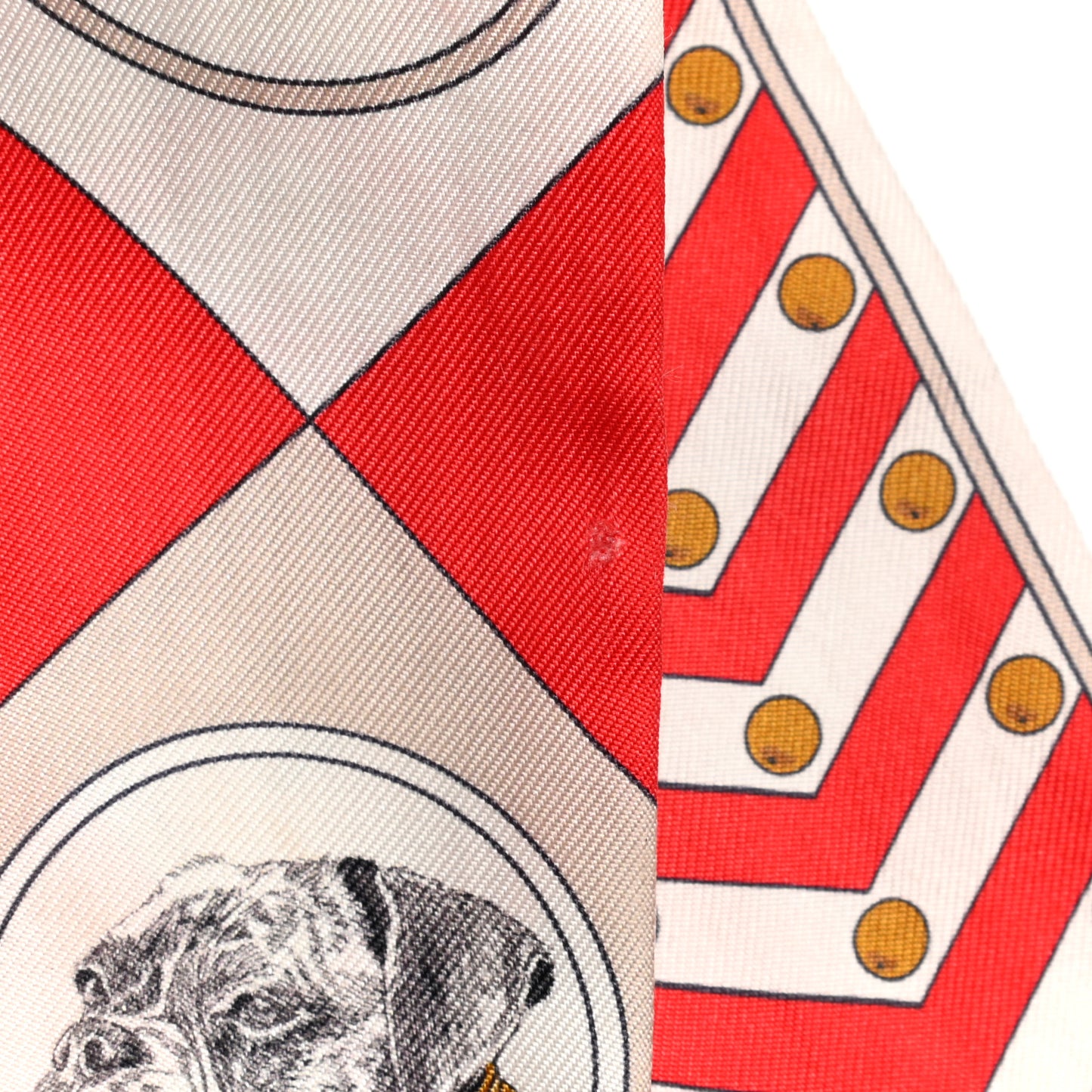 Silk Colliers Et Chiens Twilly Rouge White Mastic