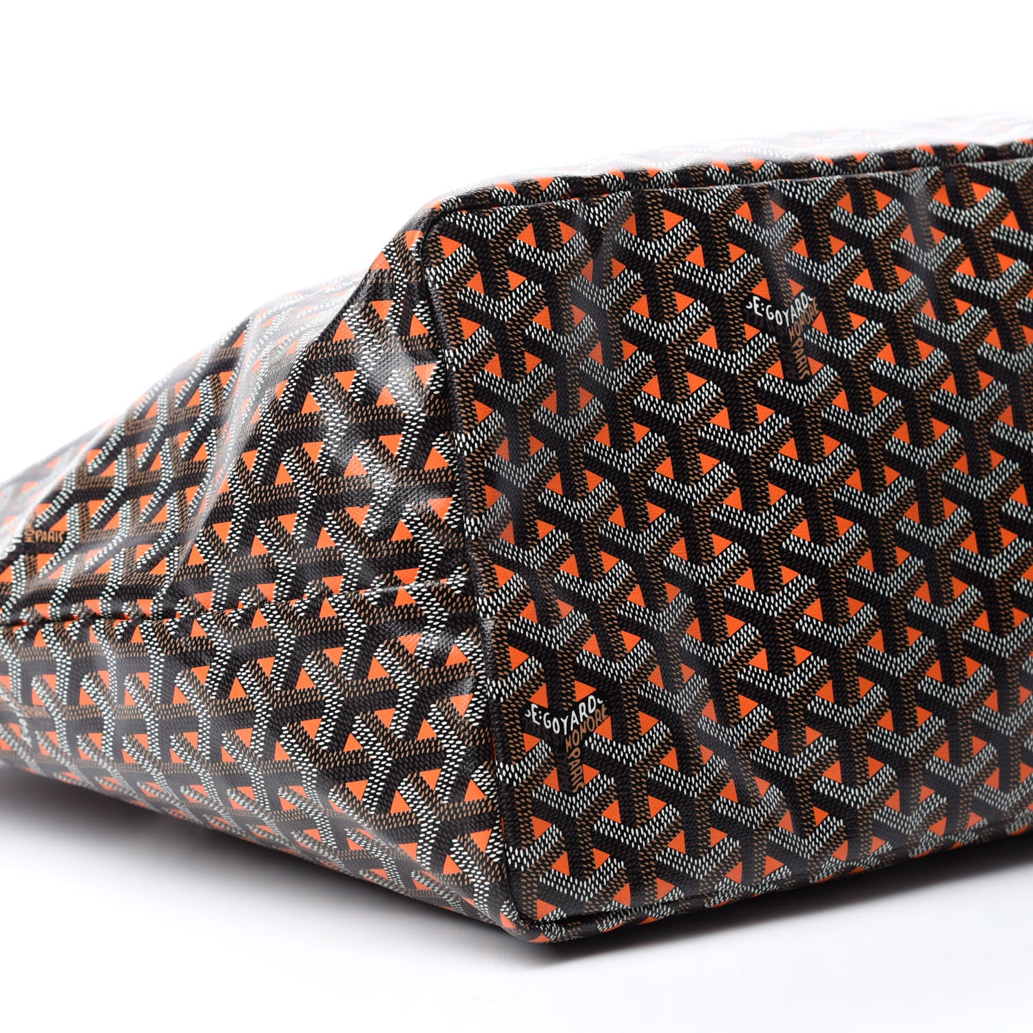 Goyard Goyardine Saint Louis Claire Voie GM Black Orange 6 of 10