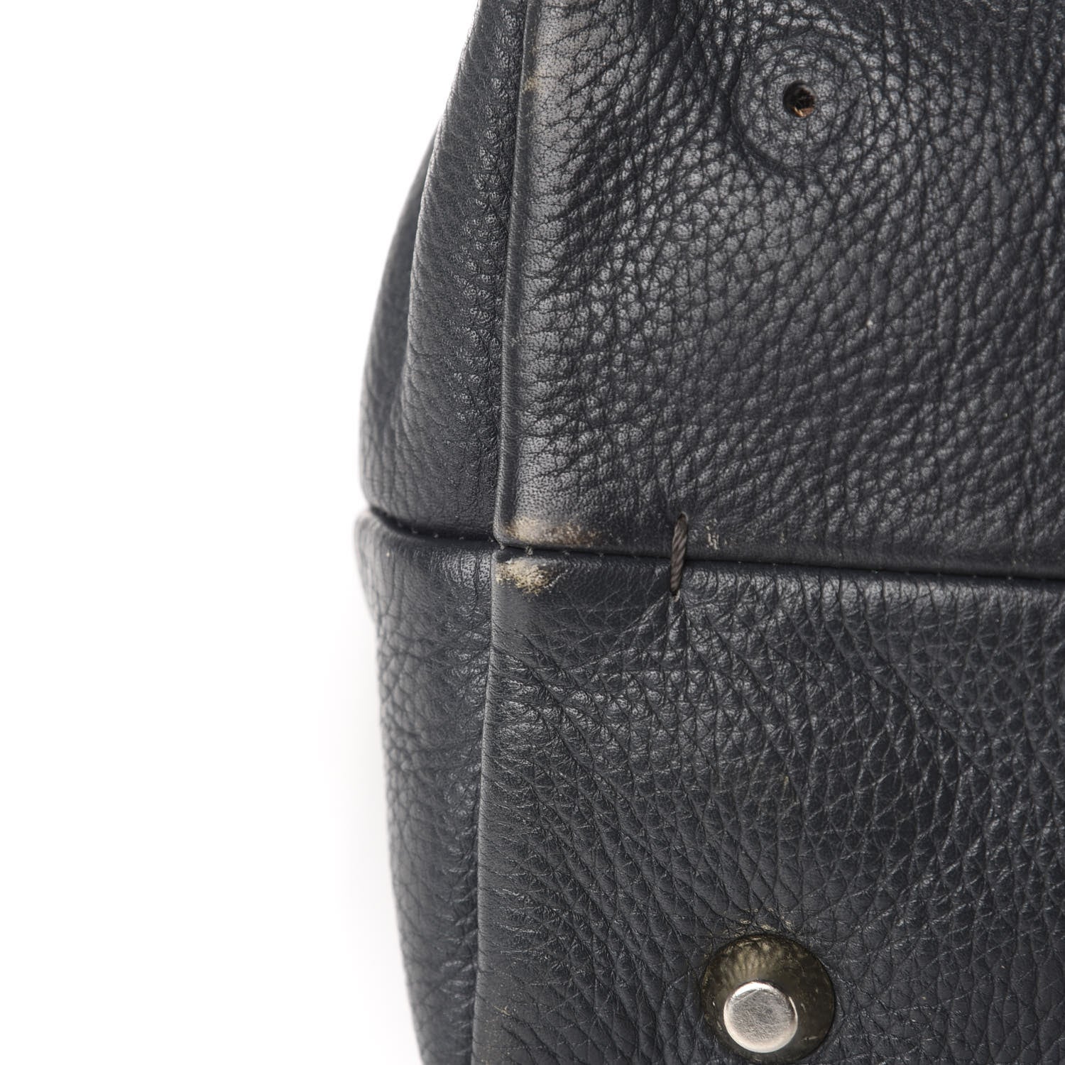 Lanvin Grained Calfskin New Easy Shopper Tote Navy Black 18 of 20