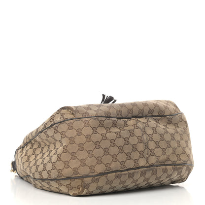 Gucci Monogram Margaux Calfskin Medium Emily Hobo Beige Ebony Cocoa 3 of 13