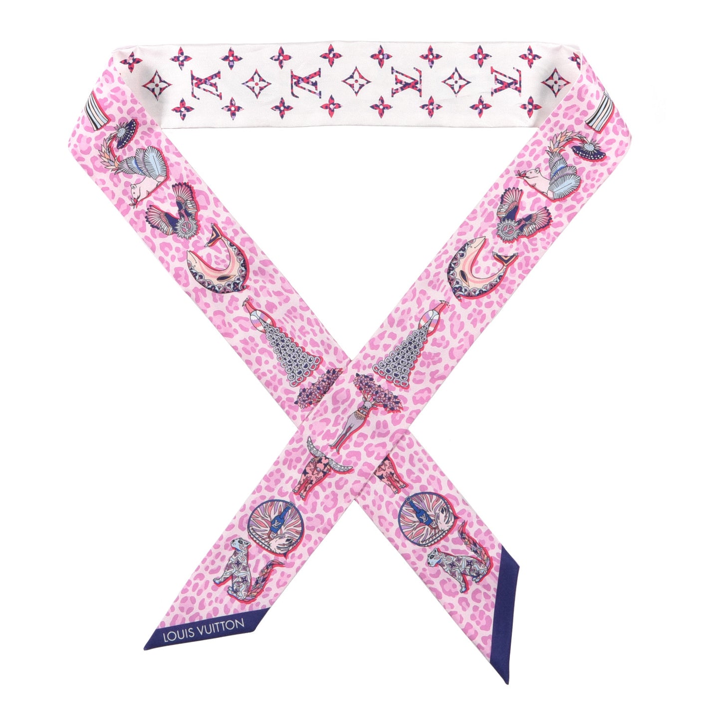 Silk Monogram Bestiary BB Bandeau Rose