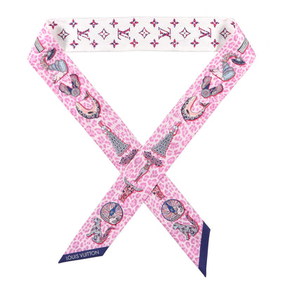 Louis Vuitton Silk Monogram Bestiary BB Bandeau Rose 1 of 3