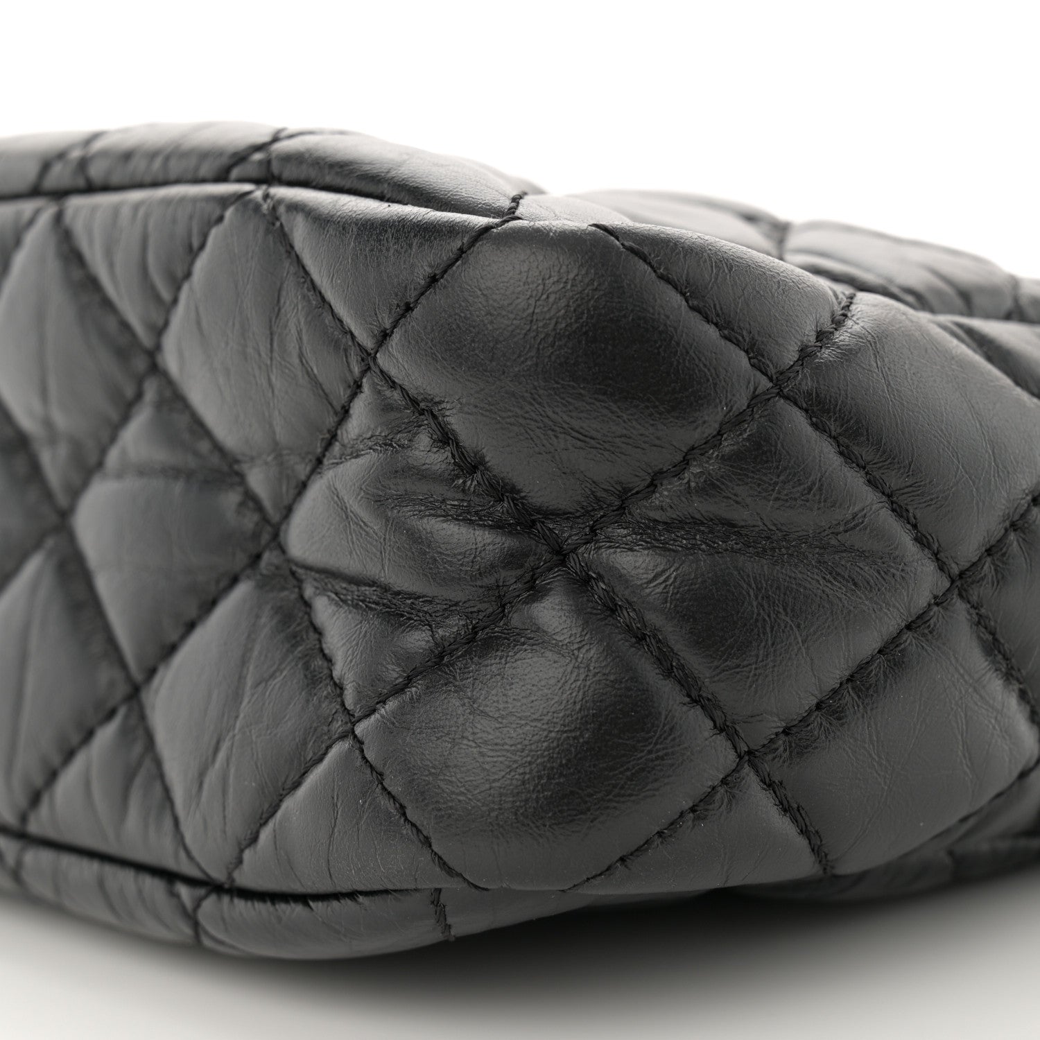 Chanel Aged Calfskin Quilted Small Reissue Camera Case Black 10 of 10