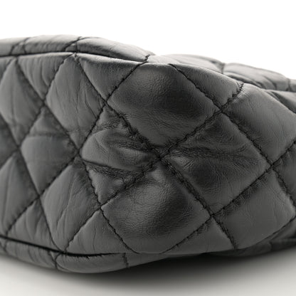 Chanel Aged Calfskin Quilted Small Reissue Camera Case Black 10 of 10
