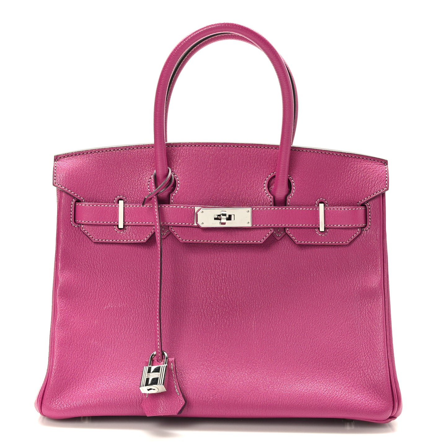 Chevre de Coromandel Horseshoe Birkin 30 Rose Pourpre Anemone