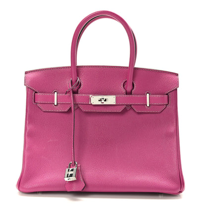 Hermes Chevre de Coromandel Horseshoe Birkin 30 Rose Pourpre Anemone 1 of 11