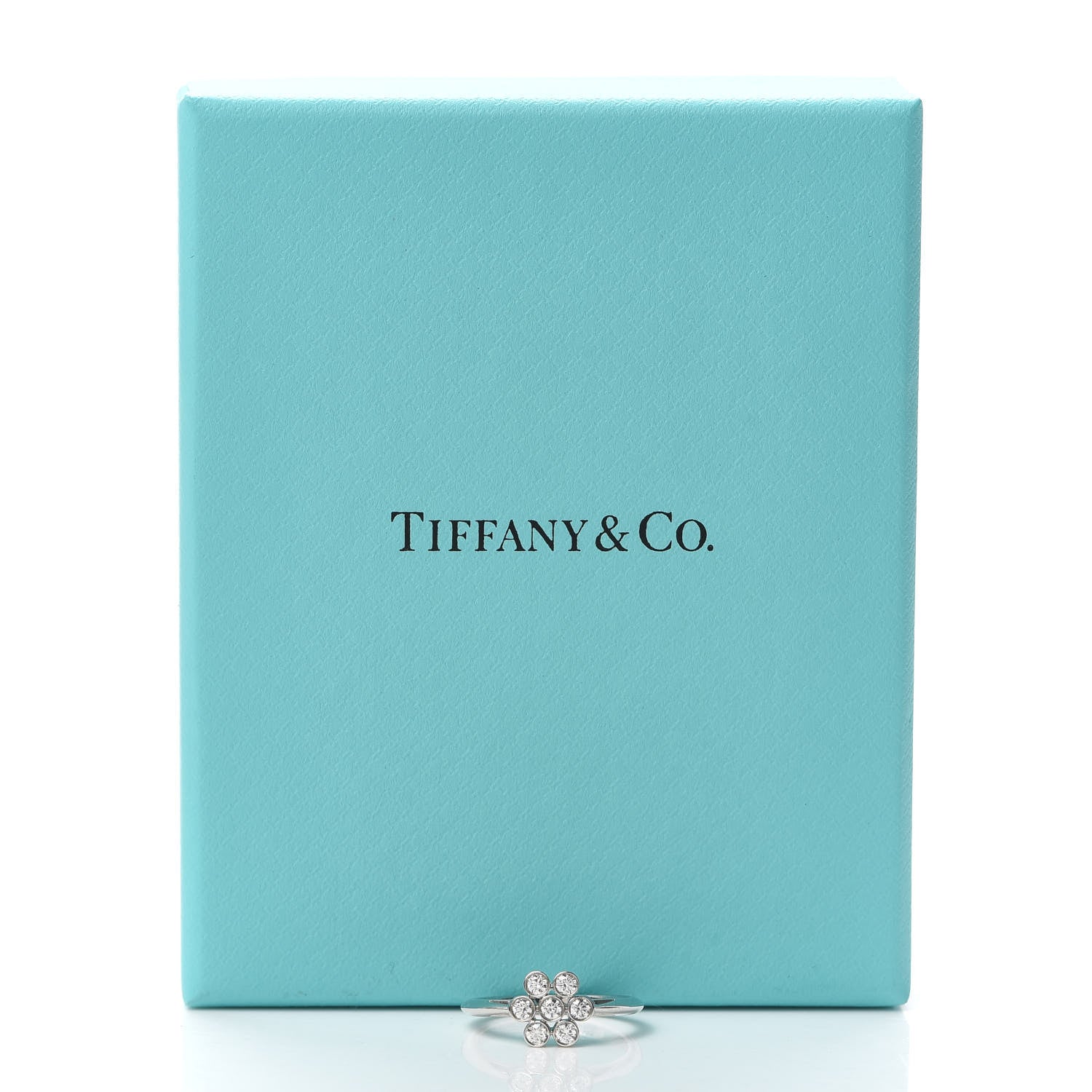 Tiffany Platinum Diamond Enchant Flower Ring 48 4.5 5 of 5