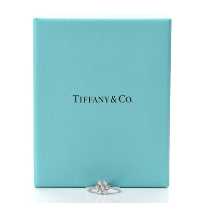 Tiffany Platinum Diamond Enchant Flower Ring 48 4.5 5 of 5