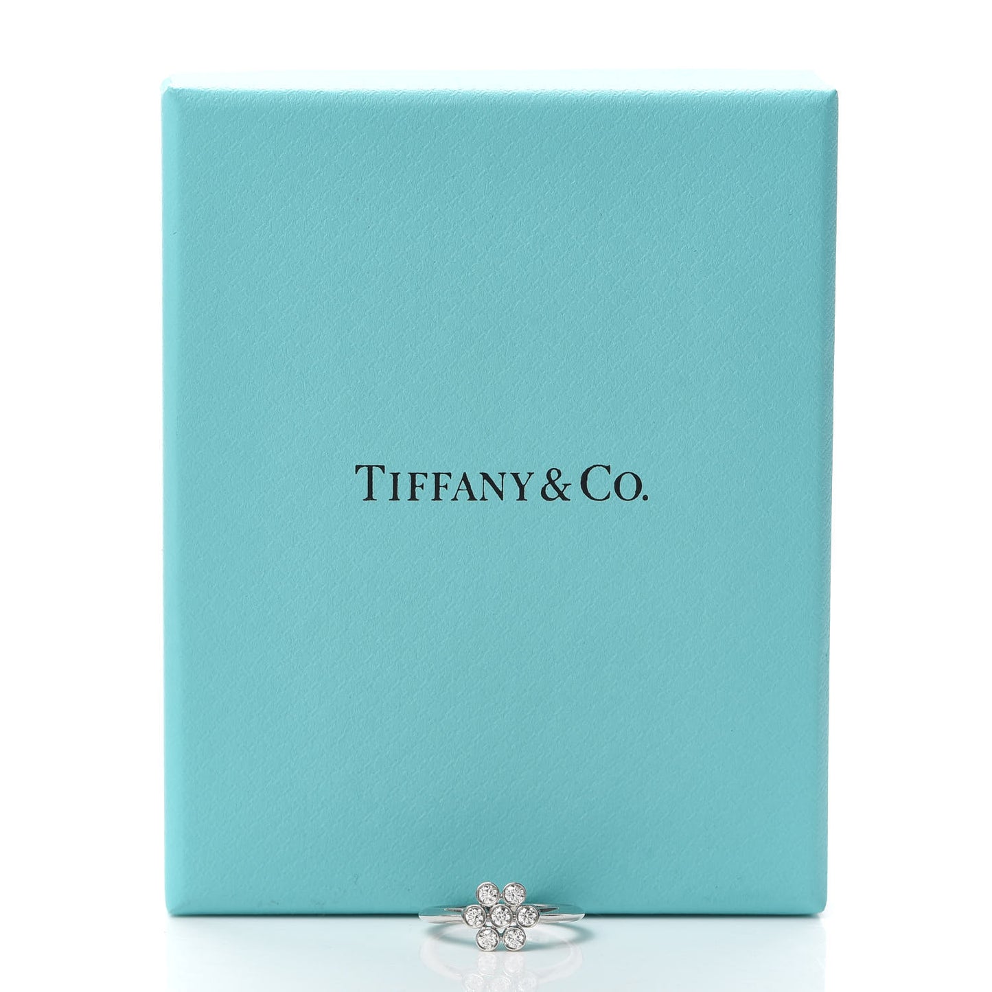 Platinum Diamond Enchant Flower Ring 48 4.5