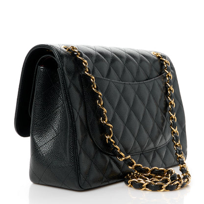 Chanel Caviar Quilted Jumbo Double Flap Black 3 of 12