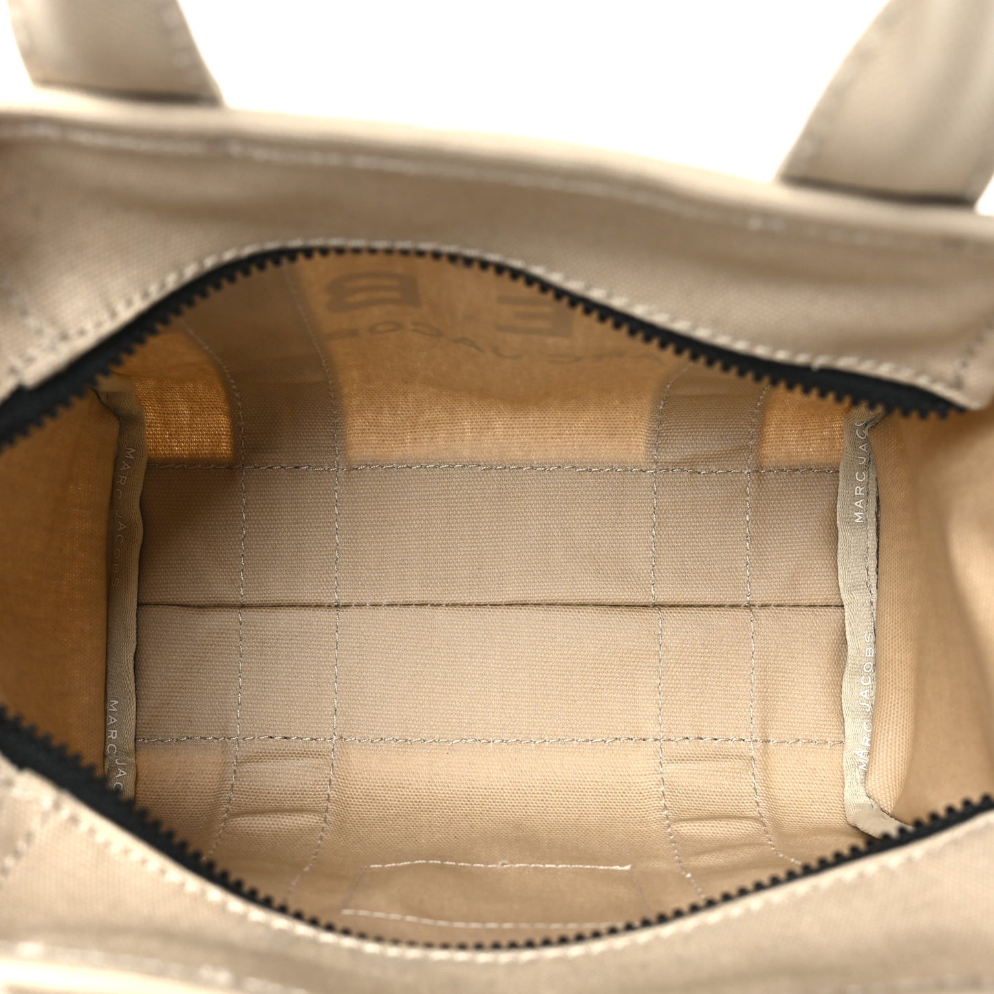 Cotton Canvas Colorblock Small The Traveler Tote Bag Beige Multicolor